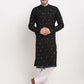 Jompers Men's Black Printed Mirror Kurta Only | Swadesiicart