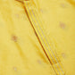 Jompers Men's Yellow Coller Embroidered Woven Design Kurta Pyjama | Swadesiicart