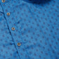 Jompers Men's Blue Cotton printed kurta Pyjama Set | Swadesiicart