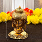 Ascension Designer Oxidize Metal Decorative Golden Lord Buddha Head Idol - Swadesiicart