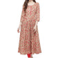 Jompers Women Red & Beige Printed A-Line Kurta - Jompers