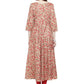 Jompers Women Red & Beige Printed A-Line Kurta - Swadesiicart