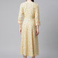Jompers Women Yellow Floral printed A-Line kurta | Swadesiicart