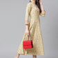 Jompers Women Yellow Floral printed A-Line kurta | Swadesiicart