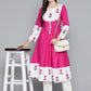 Jompers Women's Floral Printed Pink Floral Kurta - Swadesiicart