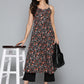 Jompers Women's Floral Printed Floral Georgette Kurta - Black - Swadesiicart
