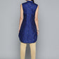 Jompers Women's Geometric Embroidered Mirror Work Kurta - Navy Blue - Swadesiicart