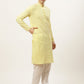 Jompers Men's Yellow Embroidered Kurta Payjama Sets | Swadesiicart