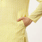 Jompers Men's Yellow Embroidered Kurta Payjama Sets | Swadesiicart