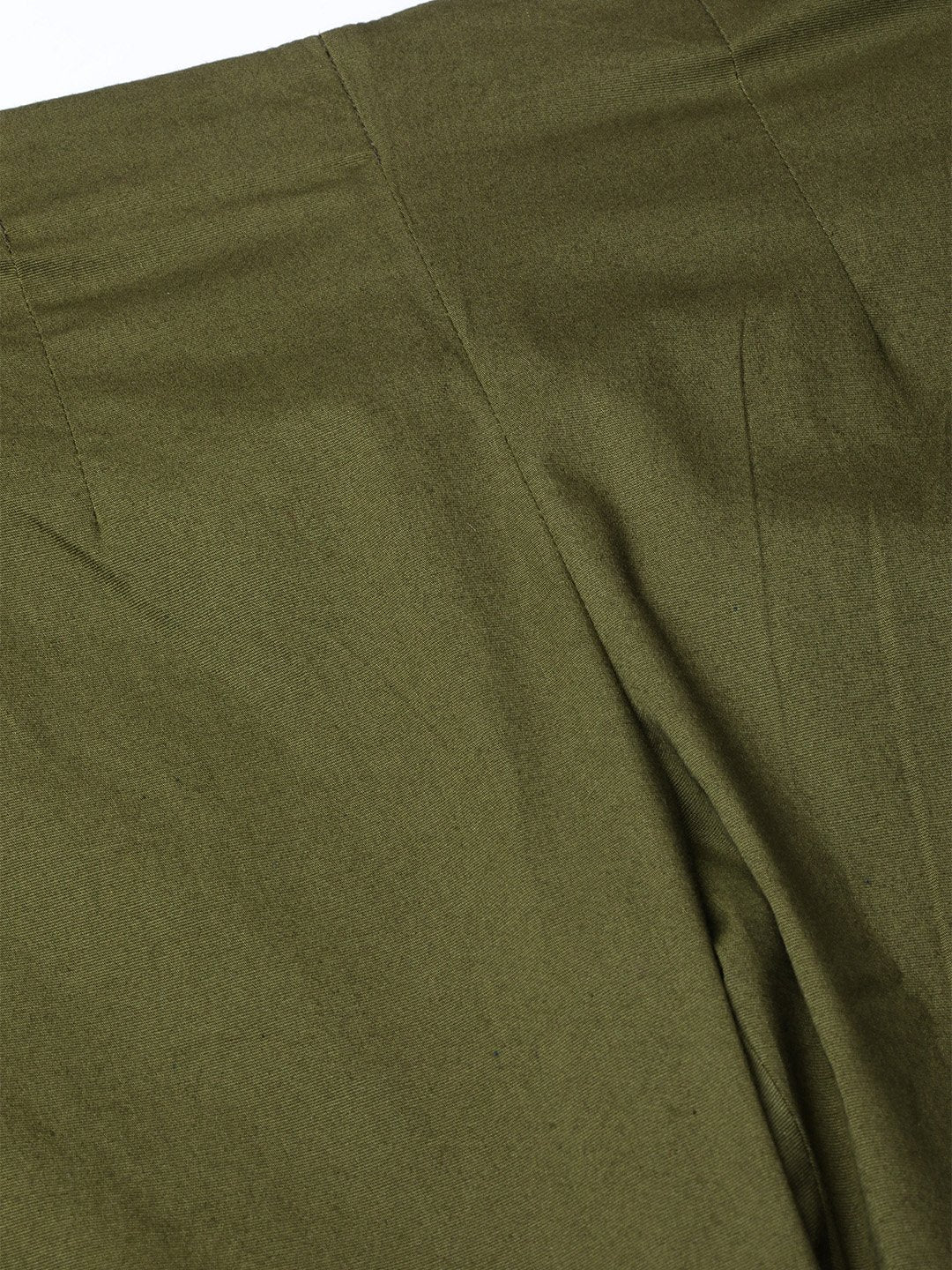 Jompers Women Olive Green Smart Slim Fit Solid Regular Trousers | Swadesiicart