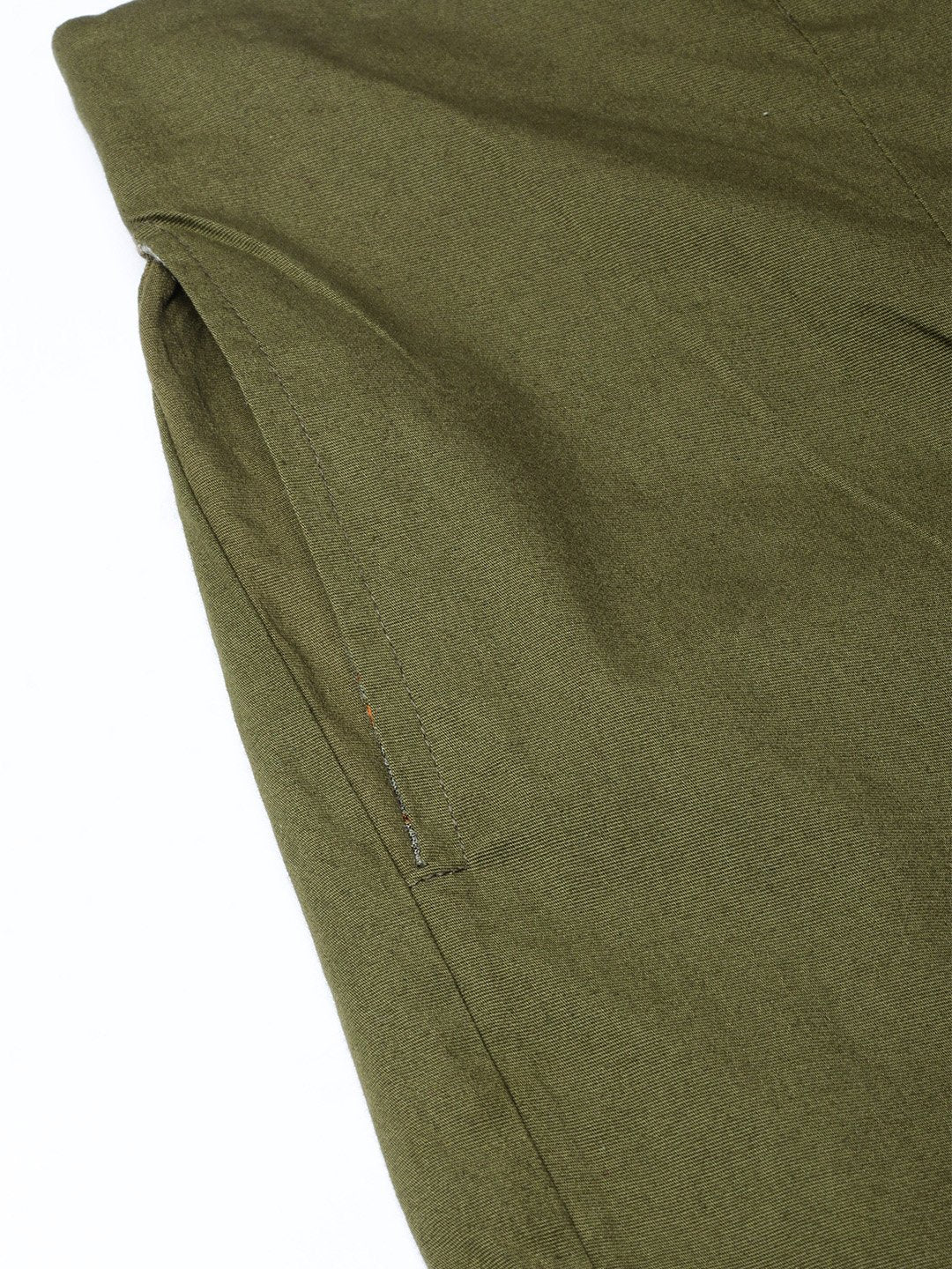 Jompers Women Olive Green Smart Slim Fit Solid Regular Trousers | Swadesiicart