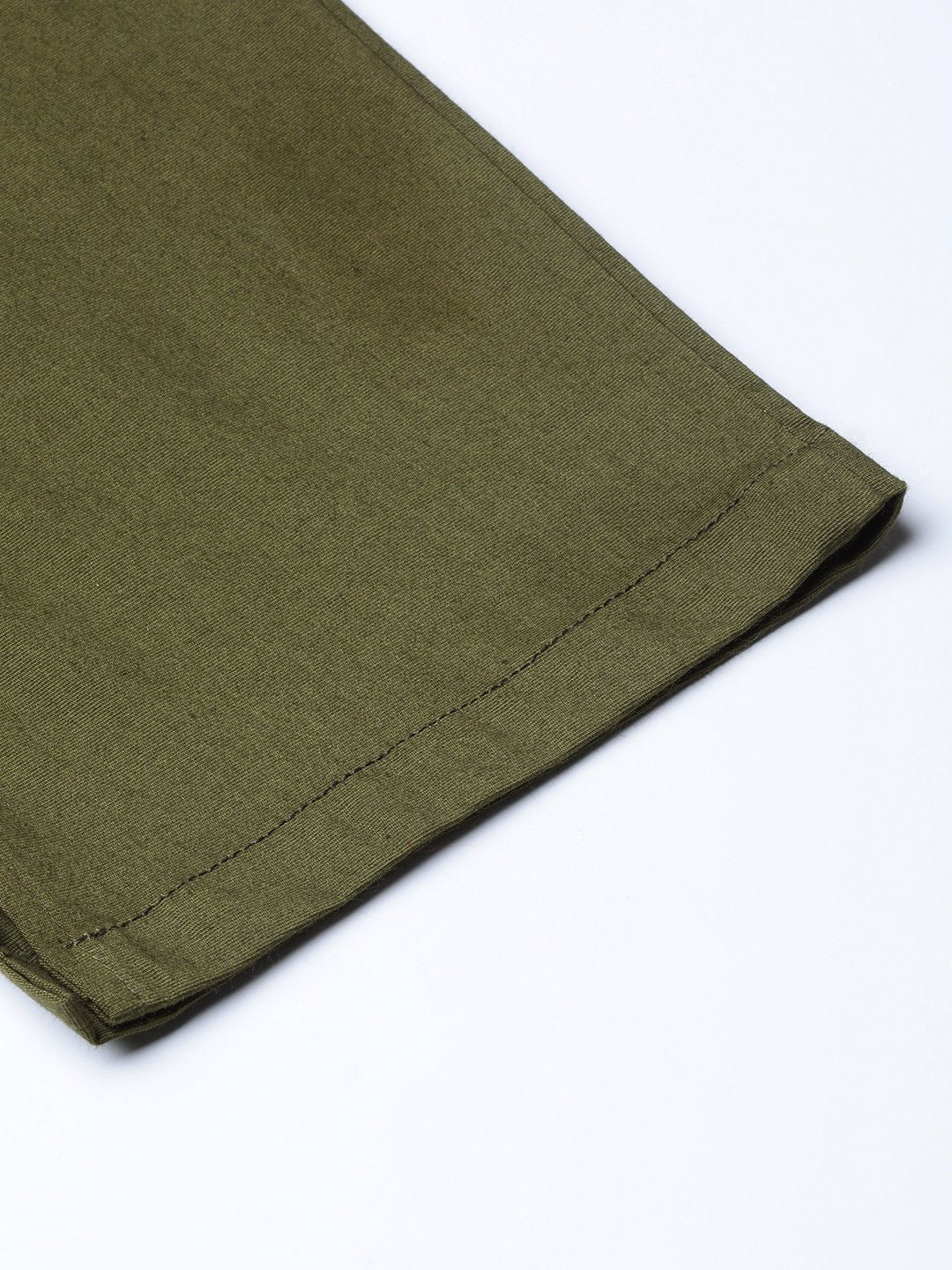 Jompers Women Olive Green Smart Slim Fit Solid Regular Trousers | Swadesiicart