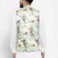 Jompers Men Lime-Green Printed Satin Nehru Jacket | Swadesiicart