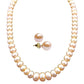 J Pearls New Single Line Peach Pearl Necklace - Real Pearl Jewelry | Swadesiicart