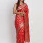Astita Banarasi Silk Red Saree | Swadesiicart