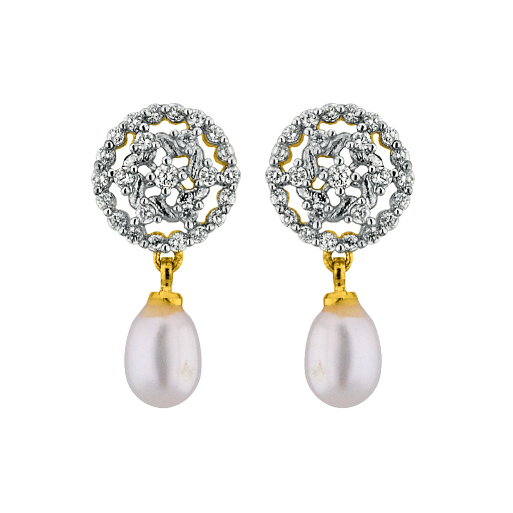 J Pearls Cheerful Pearl Drop Earrings - Real Pearl Jewelry | Swadesiicart
