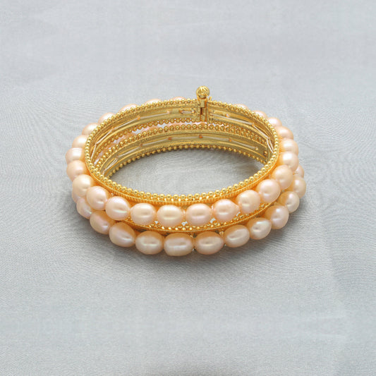 J Pearls Classique Pearl Bangles - Swadesiicart