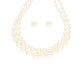 J Pearls 2 Lines Oval Pearl Necklace - Real Pearl Jewelry | Swadesiicart