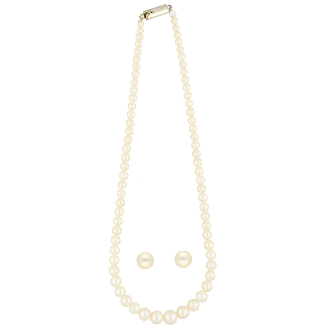 J Pearls Single Line Round Pearl Necklace - Real Pearl Jewelry | Swadesiicart