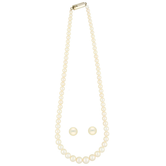 J Pearls Single Line Round Pearl Necklace - Real Pearl Jewelry | Swadesiicart