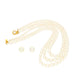 J Pearls 3 Lines Oval Pearl Necklace - Real Pearl Jewelry | Swadesiicart