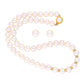 J Pearls Simple Pearl Set - Real Pearl Jewelry - Swadesiicart