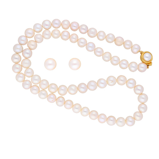 J Pearls Round Pearl Necklace - Real Pearl Jewelry | Swadesiicart