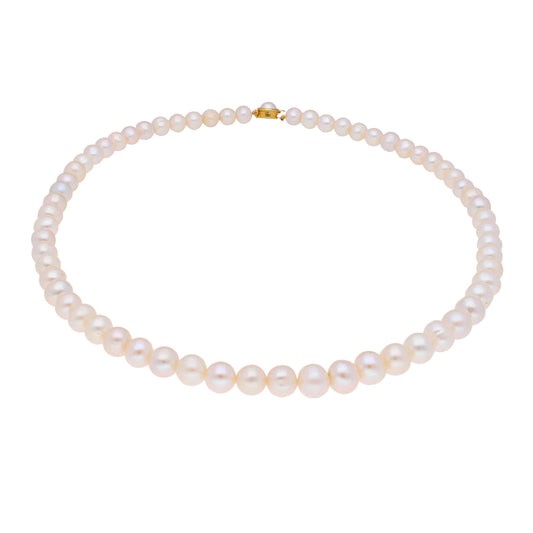 J Pearls Round Pearl Necklace - Real Pearl Jewelry | Swadesiicart