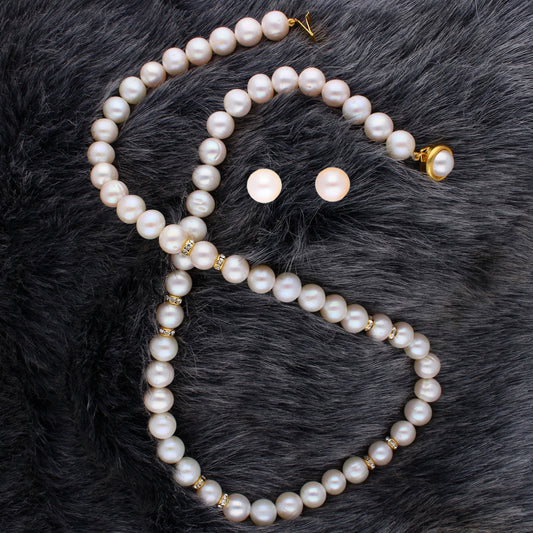 J Pearls Charming Pearl Necklace - Real Pearl Jewelry | Swadesiicart