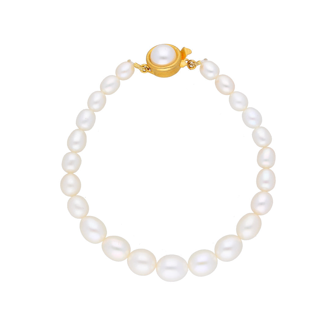 J Pearls White Charm Pearl Bracelet - Real Pearl Jewelry - J Pearls