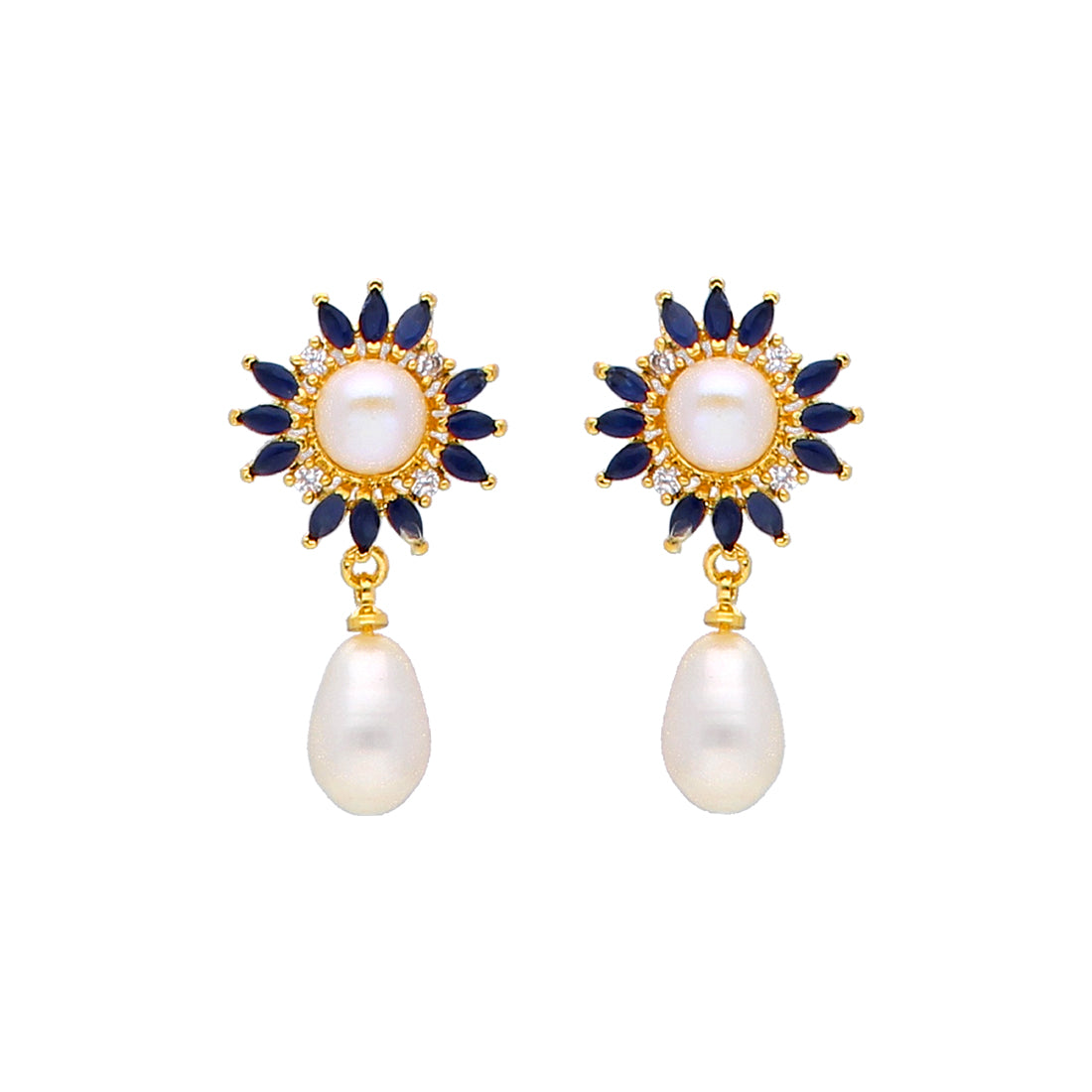 J Pearls Garry Pearl Earrings - Real Pearl Jewelry | Swadesiicart