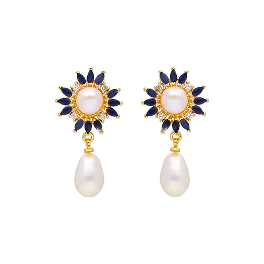 J Pearls Garry Pearl Earrings - Real Pearl Jewelry | Swadesiicart