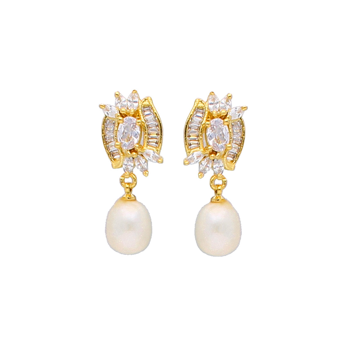 J Pearls Tiya Pearl Earrings - Real Pearl Jewelry | Swadesiicart