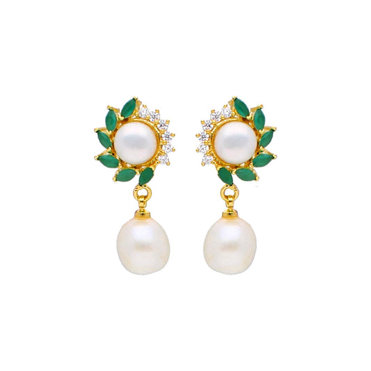 J Pearls Ruhi Pearl Earrings - Real Pearl Jewelry | Swadesiicart