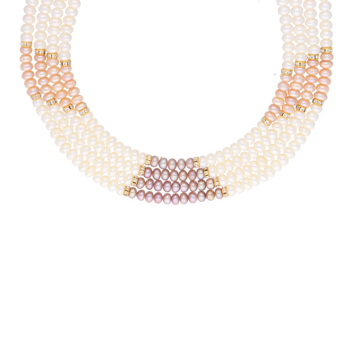 J Pearls 4 Line Pearl Set - Real Pearl Jewelry - Swadesiicart