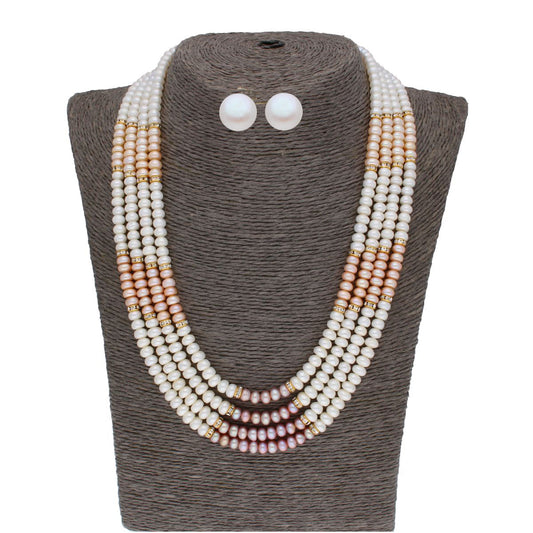 J Pearls 4 Line Pearl Set - Real Pearl Jewelry - J Pearls