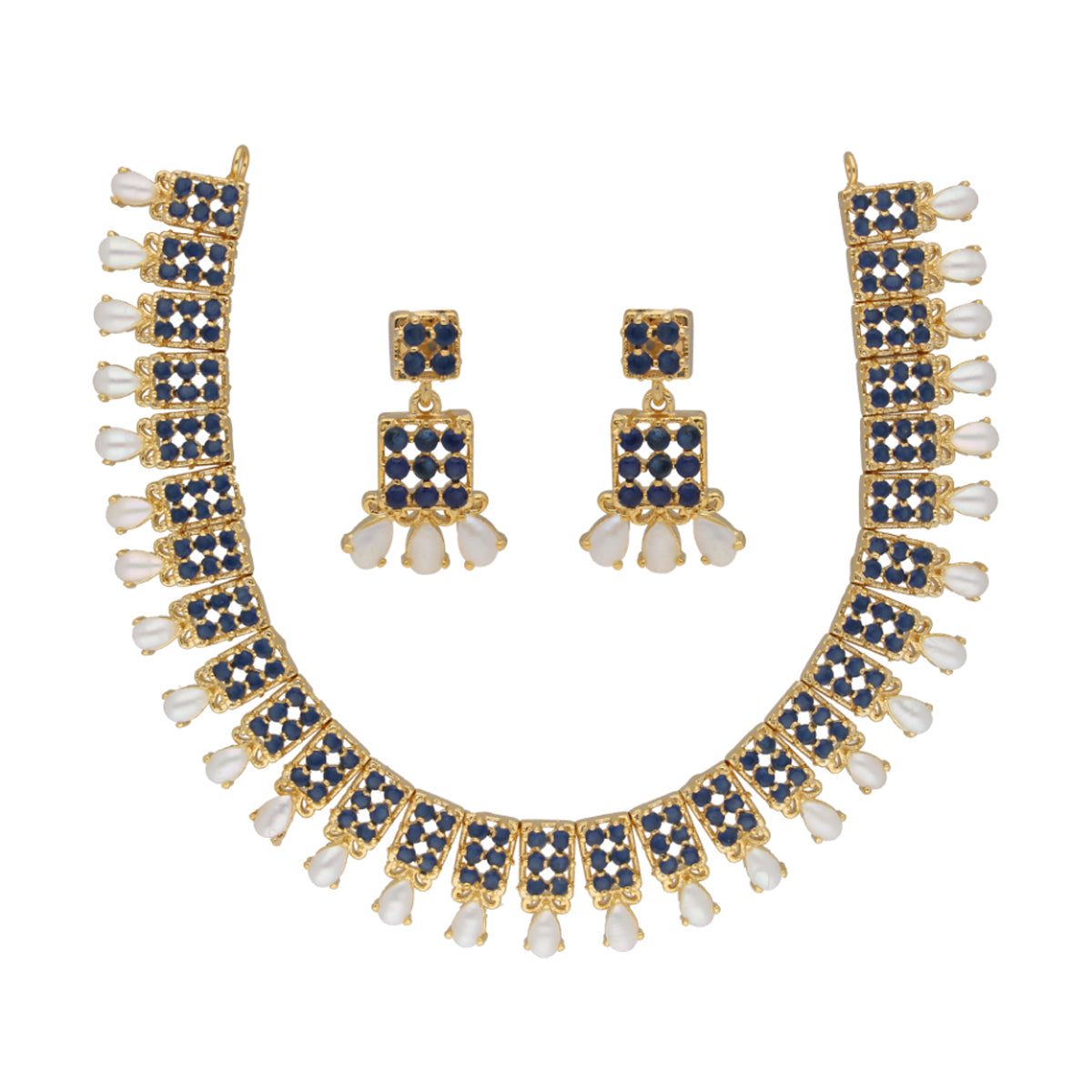 J Pearls Floral Pearl Necklace - Real Pearl Jewelry | Swadesiicart