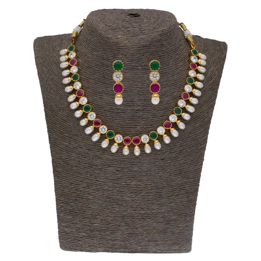 J Pearls Classic Pearl Necklace - Real Pearl Jewelry | Swadesiicart