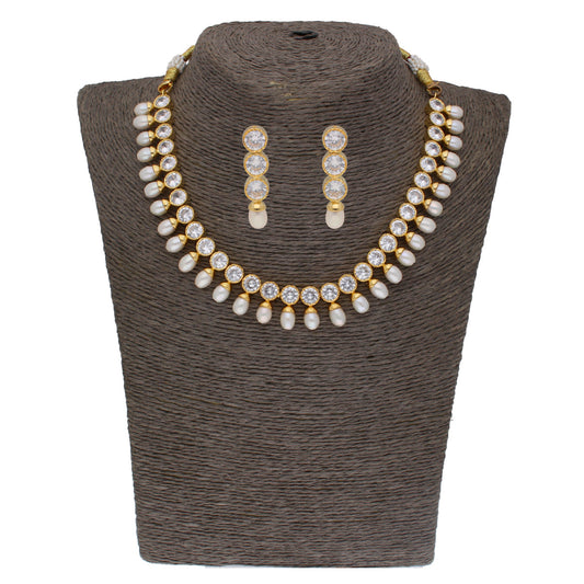 J Pearls Charming Pearl Necklace - Real Pearl Jewelry | Swadesiicart