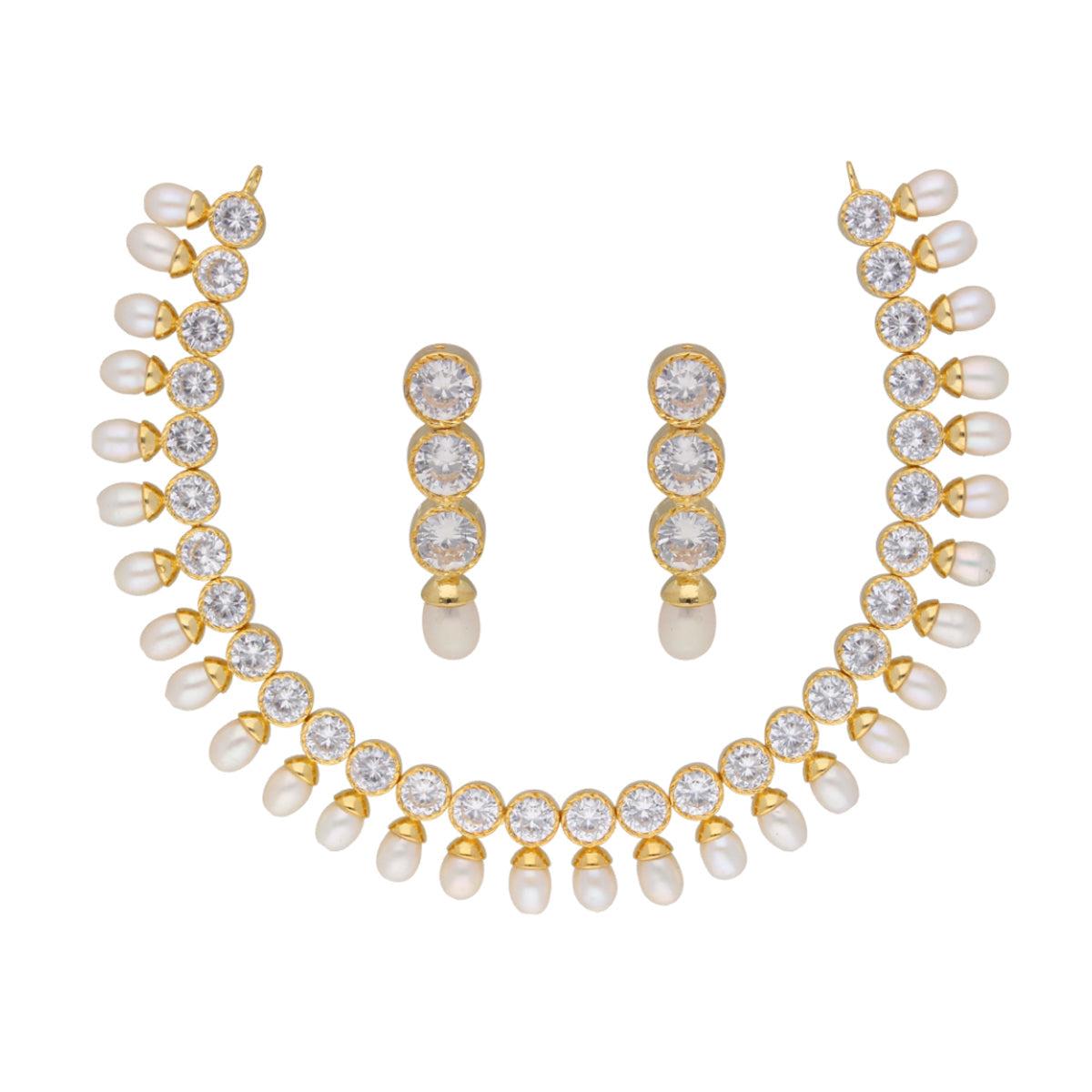 J Pearls Charming Pearl Necklace - Real Pearl Jewelry | Swadesiicart