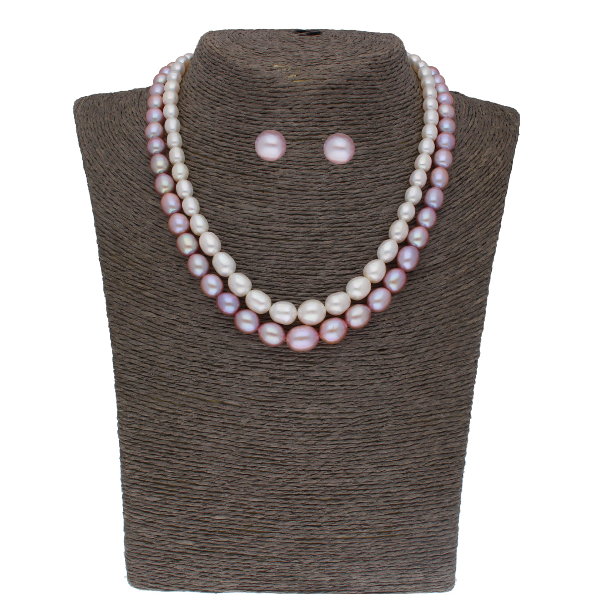J Pearls Pahal 2 Lines Pearl Necklace Set - Real Pearl Jewelry - J Pearls