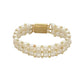 J Pearls Zaida 2 Lines Pearl Bracelet - Swadesiicart