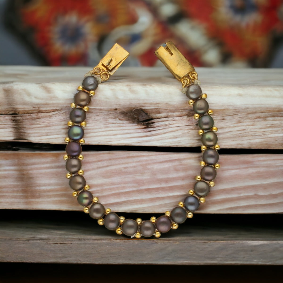 J Pearls Zaha 1 Line Pearl Bracelet - Swadesiicart