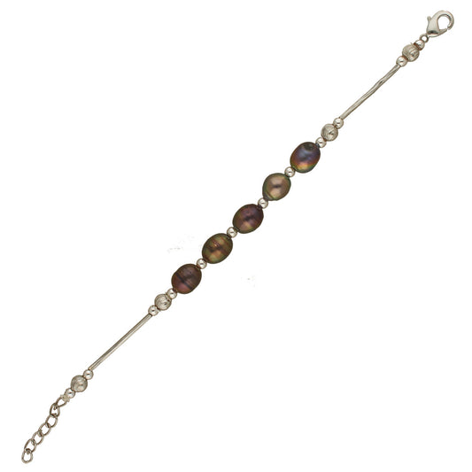 J Pearls Zara 1 Line Pearl Bracelet - Swadesiicart