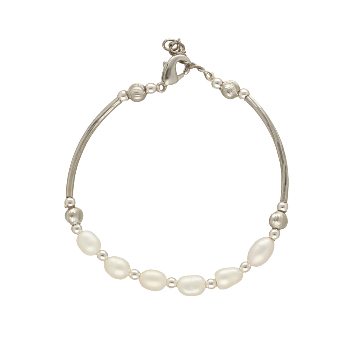 J Pearls Unique 1 Line Pearl Bracelet - Swadesiicart