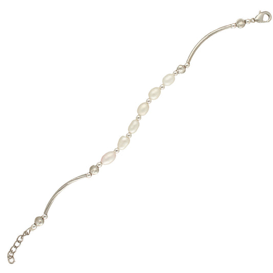 J Pearls Unique 1 Line Pearl Bracelet - Swadesiicart