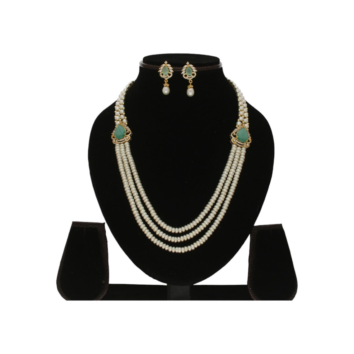 J Pearls Cherry 3 Lines Pearl Necklace | Swadesiicart