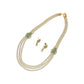 J Pearls Cherry 3 Lines Pearl Necklace | Swadesiicart