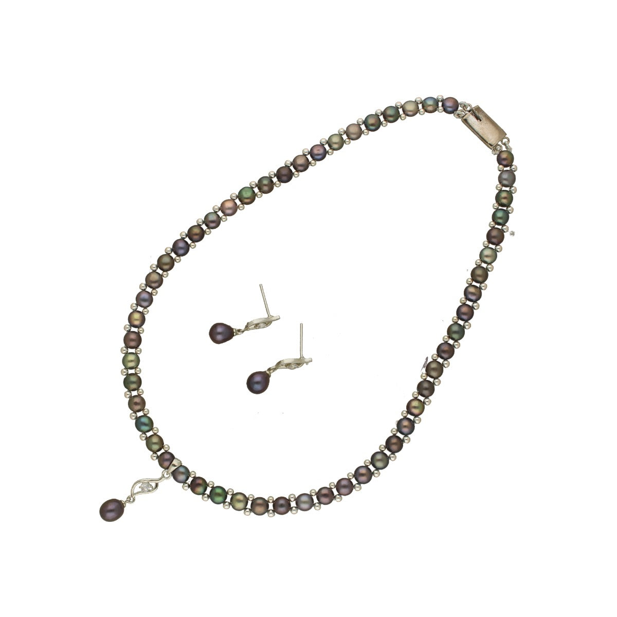 J Pearls Fancy 1 Line Pearl Necklace | Swadesiicart