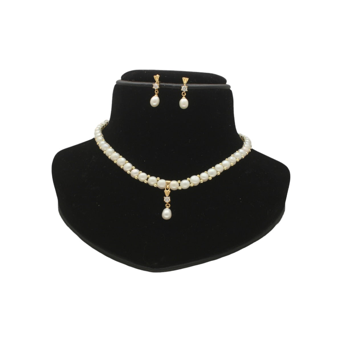 J Pearls Jabi 1 Line Pearl Necklace | Swadesiicart